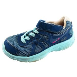 Nike Revolution 2 Toddler Girls 11 Medium Blue Running Mesh